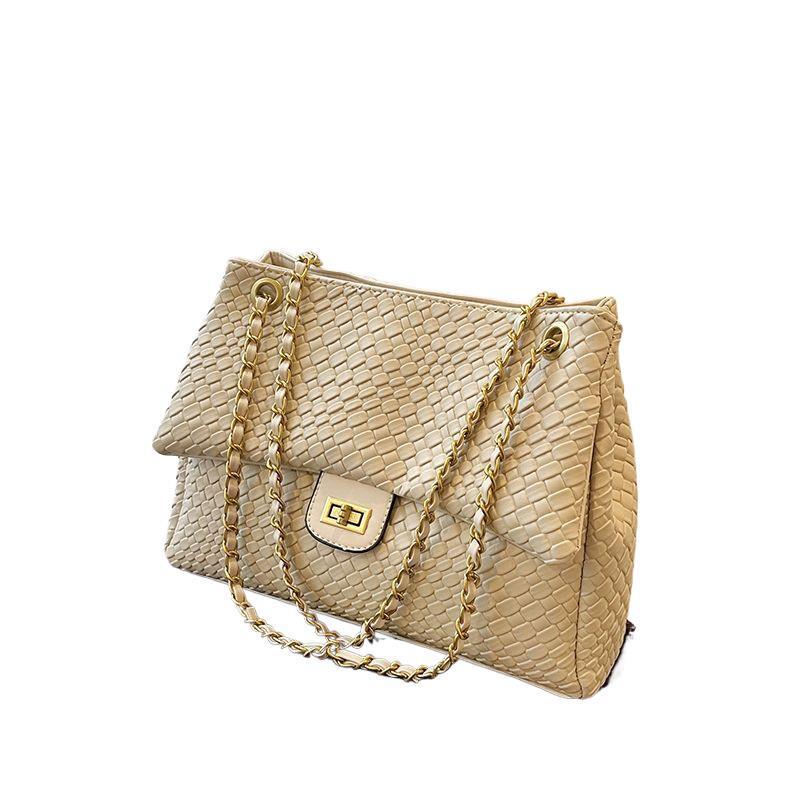 Luxury Women's Large Capacity Woven Chain Crossbody and Shoulder Bag 2026