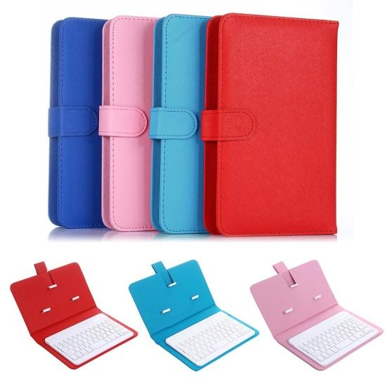 Przenośna Bezprzewodowa Klawiatura Bluetooth Kompatybilna z Etui ze Sztucznej Skóry dla Telefonu iPhone