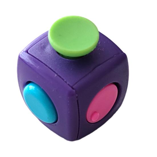 

Stress Relief Clicker Cube Toy Portable Anti-Anxiety Relaxation Cube Home Office Silent Calming Cube Sensory зелёный