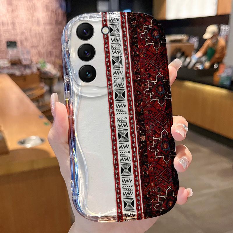 

Geometric Floral Carpet Print Case for Samsung Galaxy S25 S24 S23 S22 S21 Ultra Plus S20 FE A73 A72 A71 4G A56 A55 5G A54 Cover Galaxy A51 4G
