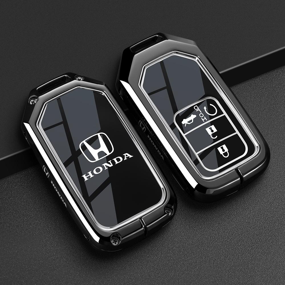 Styling Black TPU Car Key Case Cover Black Protect Shell Bag For Honda Vezel City Civic Jazz BRV BR-V HRV Keyless Accessories