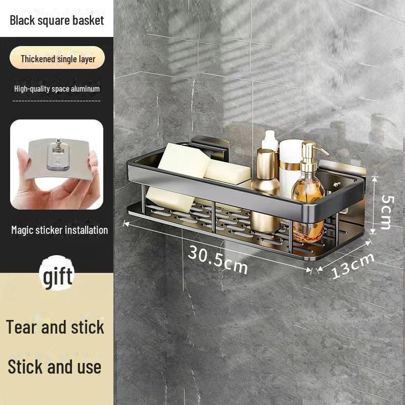 

Алюминиевый угловой стеллаж для хранения вещей в ванной комнате Punch-Free Space rectangular board single layer widened