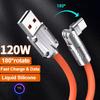 Cavo USB Type C a Ricarica Rapida 120W 7A, Cavo Angolare a Rotazione di 180 Gradi per Gioco per Caricabatterie Telefono Xiaomi Redmi Honor, Cavo USB C