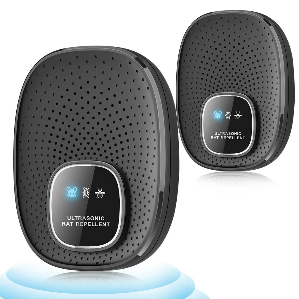 New Set of Gegoup Ultrasonic Pest Powerful Omnidirectional Automatic Frequency Safe and Harmless for Pets and Effective Range of 230 tatami Repels and
