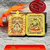 Lord Long Wu Eight Buddhas Guardian Thangka Pendant with Double Dragon Relief