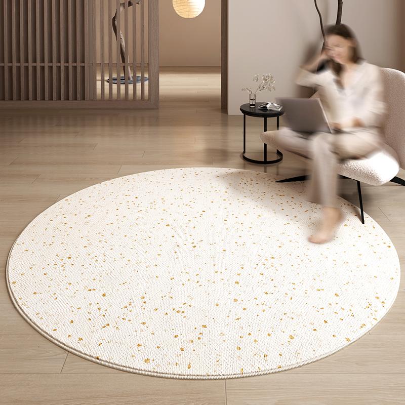 Minimalistischer Stil Teppiche für Wohnzimmer Dick Plüsch Schlafzimmer Dekor Runder Teppich Rutschfest Arbeitszimmer Bodenmatte Flauschig Weich Lounge Teppich