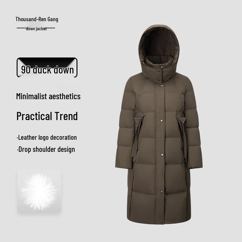 

Женский длинный пуховик Qianrengang с капюшоном (Y309136Y) S