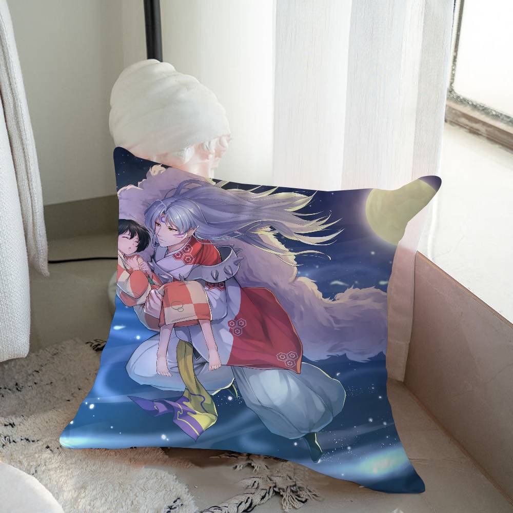 InuY-Yasha Cartoon Animation Pillow Gift Home Office Decoration Pillow Bedroom Sofa Car Cushion CoverPillow Case