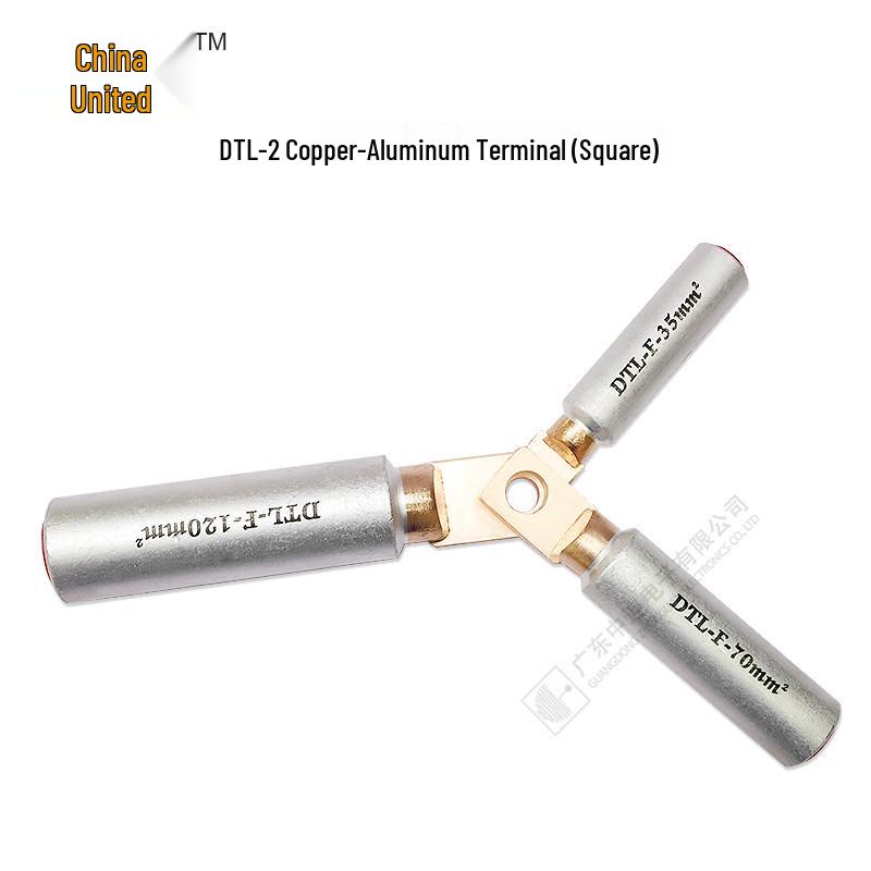 DTL-2 Copper-Aluminum Square Millimeter Cold Crimp Terminal Lug