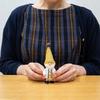 NORDIKA nisse Jul Trädocka Tomte som Håller Halmprydnad av Jule Hygge