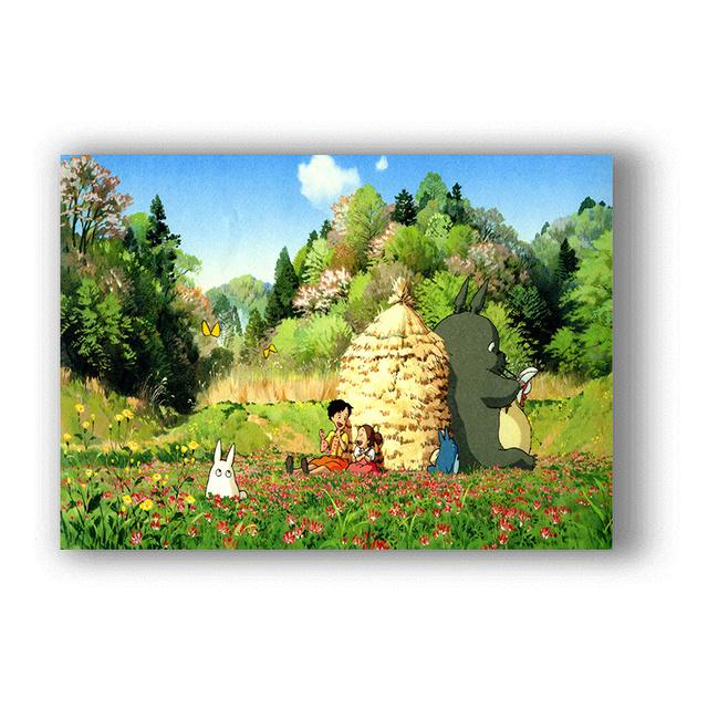 Totoro anime canvas printed wall paintings home decor posters and art prints for decorating the living room