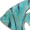 10Pcs/Set Fish Wall Decoration Coastal Style Wooden Fish Beach Theme Wall Art Fish Ornament