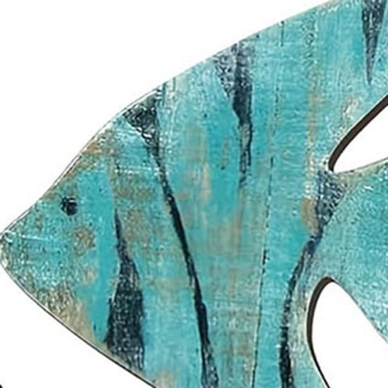 10Pcs/Set Fish Wall Decoration Coastal Style Wooden Fish Beach Theme Wall Art Fish Ornament