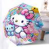 1pc Hello Kitty umbrella automatic open/close, 8-Rib Durable Frame, Compact Folding Design, Ideal Birthday/Holiday Gift  1131A