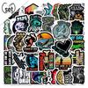 51-Piece Waterproof Sea Fishing Themed Stickers for Luggage, Notebooks, Cars