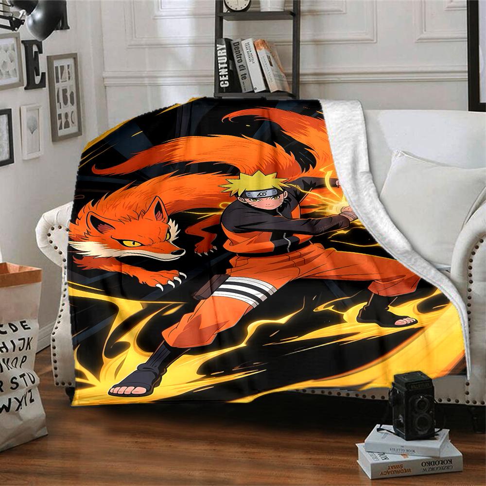 1pc NARUTO (5) Blanket, Gift, for Men and Women, Soft Blanket, Good for Sofa Bed Couch Travel, Lightweight Flannel Blanket