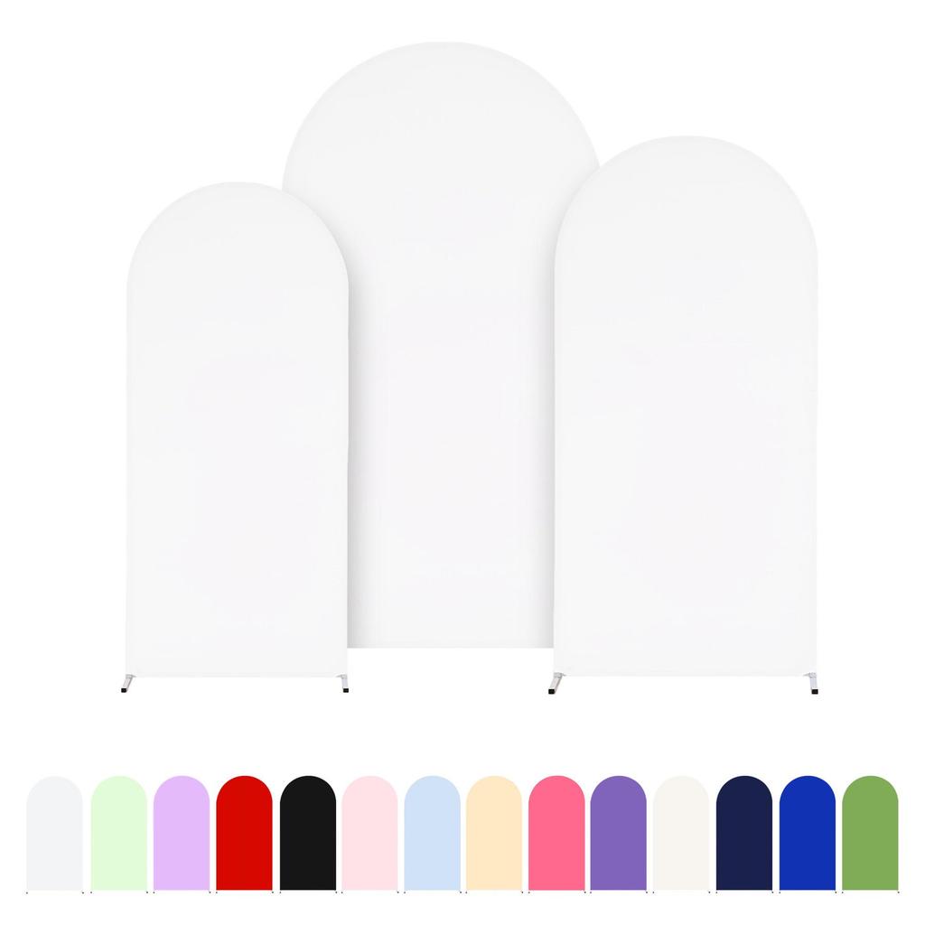 White Double-Sided Half-Round Cross Wedding Arch Kit for Party Decorations