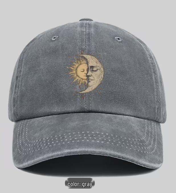 Retro American Washed Denim Baseball Cap - Casual Outdoor Style