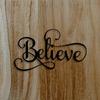 Vintage Believe Metal Wall Art Black Iron Script Farmhouse Decor Inspirational Gift