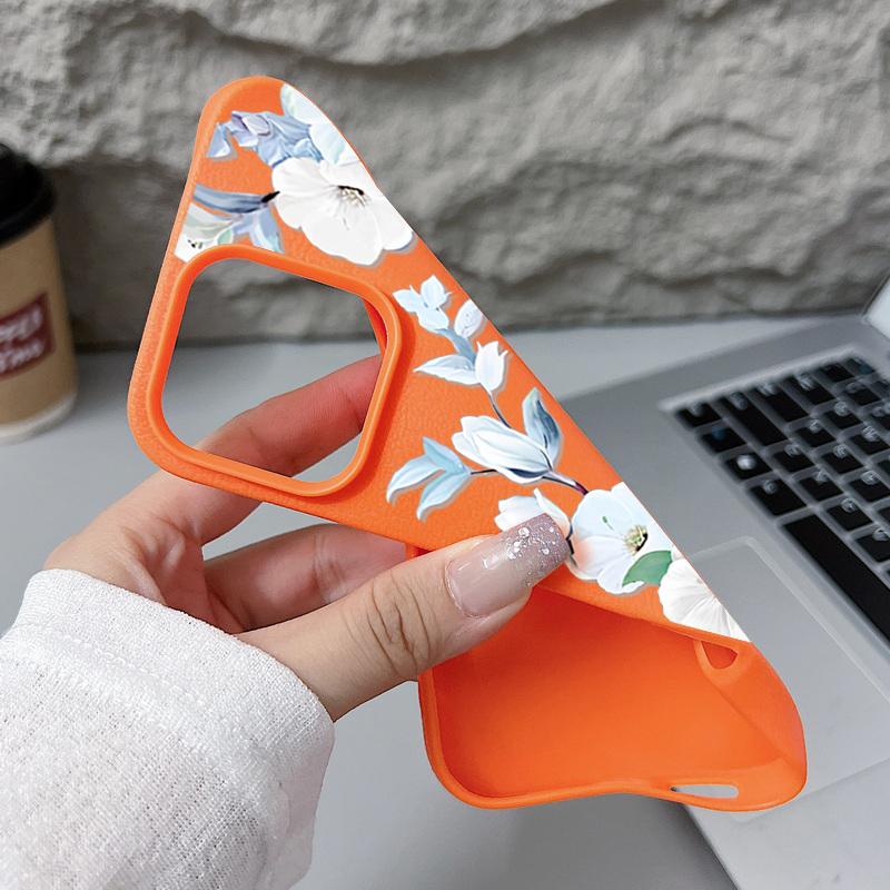 Matte TPU Leather Texture Slim Phone Case For iPhone 16 Pro Max 15 Pro 14 13 12 11 Bowknot Pattern Shockproof Soft Bumper Cover