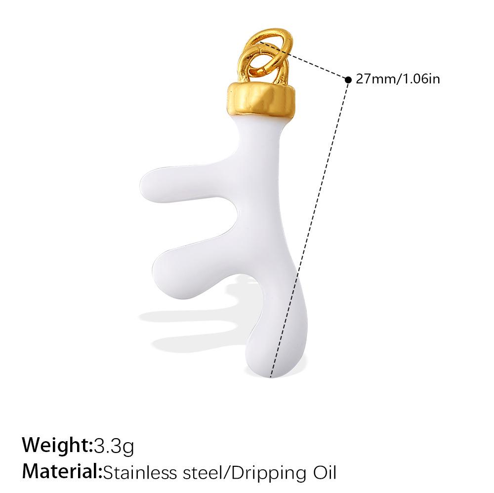 Creative Dripping Oil Colorful Three-Dimensional Diy Pendant Stainless Steel Gold-Plated Small Pendant Pendant Collection