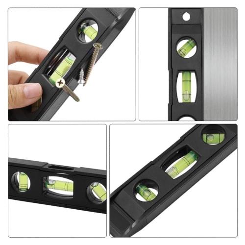 Level, Compact Level, 1 Piece with Magnetic Torpedo Ruler, Leveling Tool, Clear Acrylic Leveling Bubble, Balance Ruler, Small Compact Construction Pip