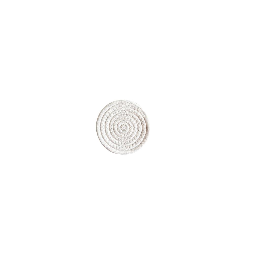 

Hand Woven Cotton Placemat Cotton Braided Coaster Kitchen Dinning Table Pads Round Shaped Cup Cushion Home Decorations 2 Size&Round