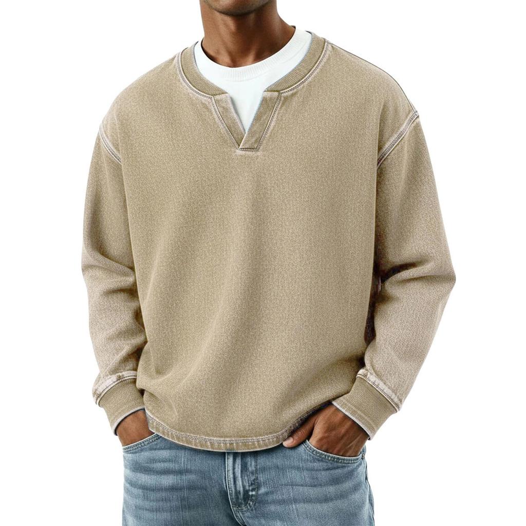 Pánská móda Jednobarevné Kulatý výstřih Dlouhý rukáv Ležérní móda Všestranné Dlouhý rukáv Volné Tričko Top