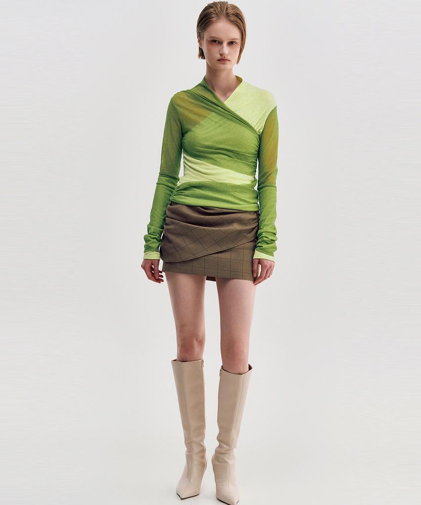 Kimjisu Layered Long Sleeve Top _ Green