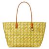 Woven Pattern Large Capacity Snap Canvas With Leather Trim Tote Bag Women Tote Bags Orange 139623-700