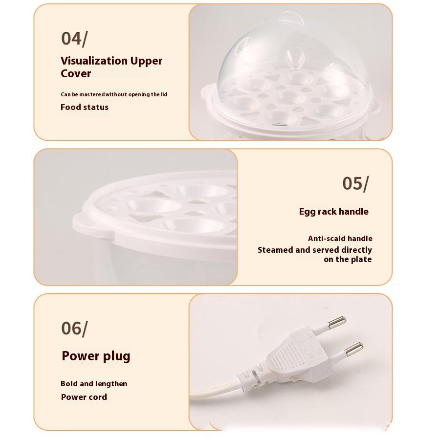Multi-function Electric Egg Cooker Single Double Layer Egg Cooker Mini Steamer Poaching Kitchen Cooking Machine