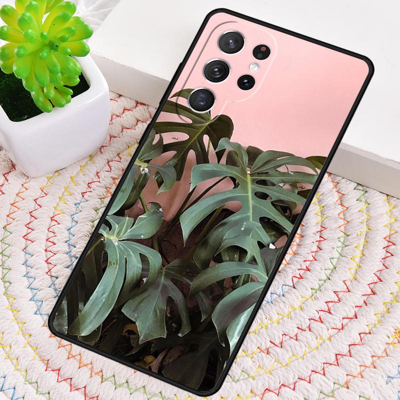 Monstera Flower Tropical Green Leaves Phone Case For Samsung Galaxy Note 10 Pro S26 S25 S24 S23 S22 S21 Plus Ultra Cover