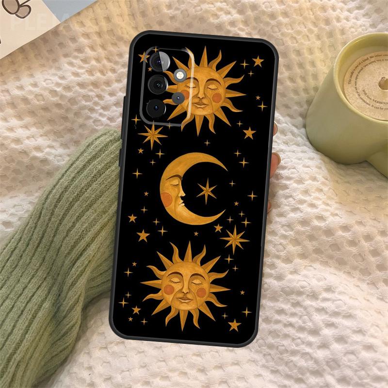 Sun Moon Phone Case For Samsung Galaxy A34 A54 A14 A13 A12 A32 A52 A22 A72 A31 A51 A71 A52S A53 Cover