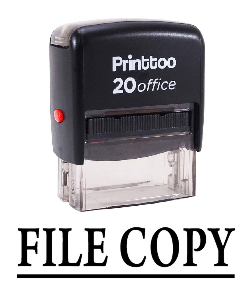 Printtoo Office Stationary FILE COPY Self Inking Rubber Stamp Custom