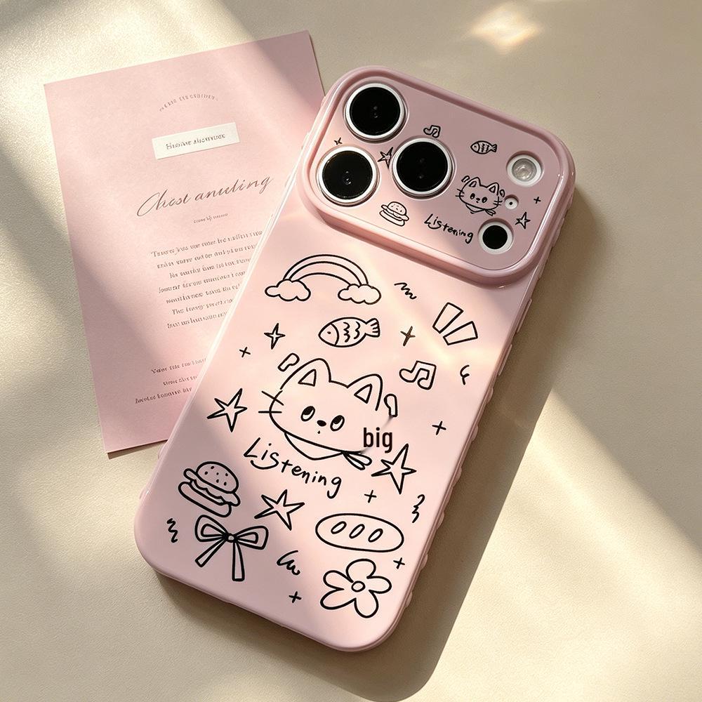 Hearing Cat iPhone 17PM/16 Anti-fall Case for Women - Stylish & Durable