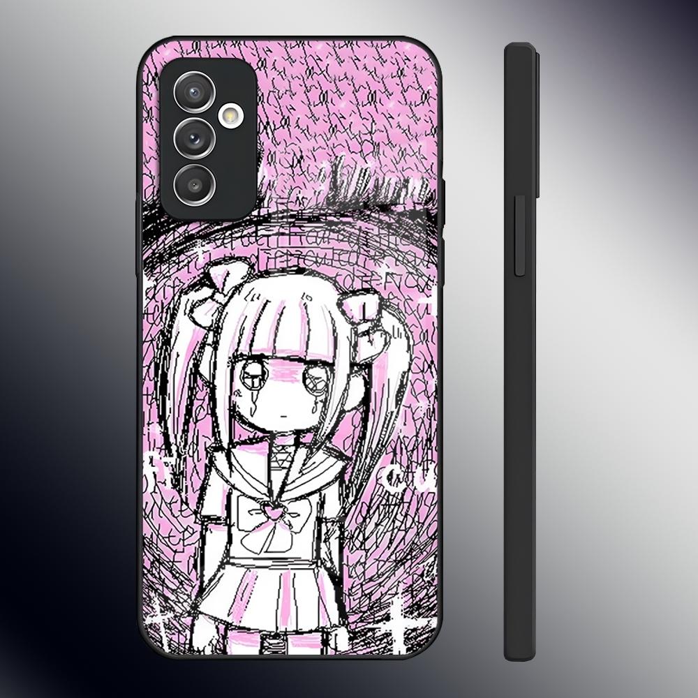 M-Menhera Chan Comic Phone Case For Samsung S24 Ultra S23 S22 S20 Fe S21 Plus A54 A34 A24 A53 A13 A16 Glass Back Cover