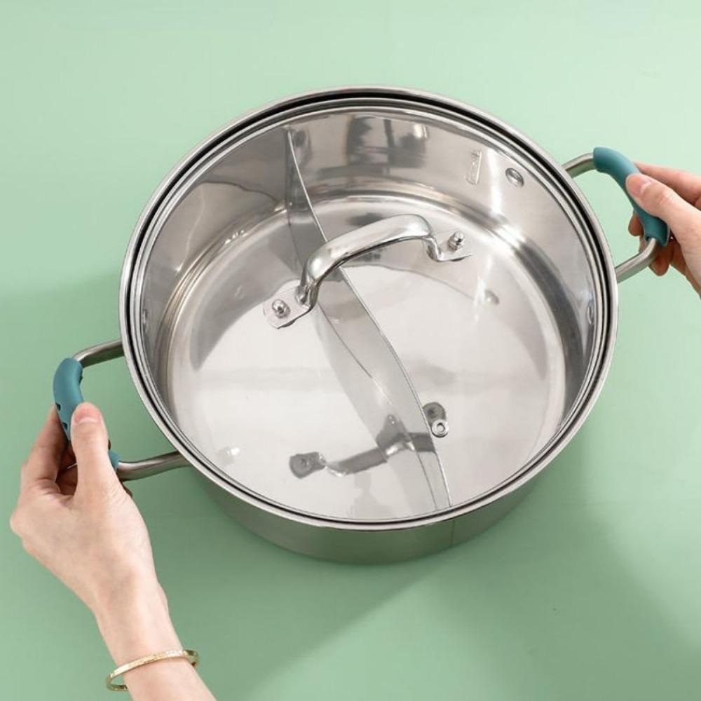 2pcs Silicone Pot Handle Anti-scalding Cover Iron Pot Wok Ear Anti-scalding Handle Cover High Temperature Wear-resistant Heat Insulation Pot Ear Cover