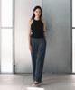 Aesmoeo Ian Double-Pleat Wide Elastic Pants (Charcoal)