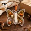 Graduation Money Gift Box Acrylic Butterfly Cash Ornament, Christmas Halloween Holder with Clear Rolled Bill Storage Container Compartment,