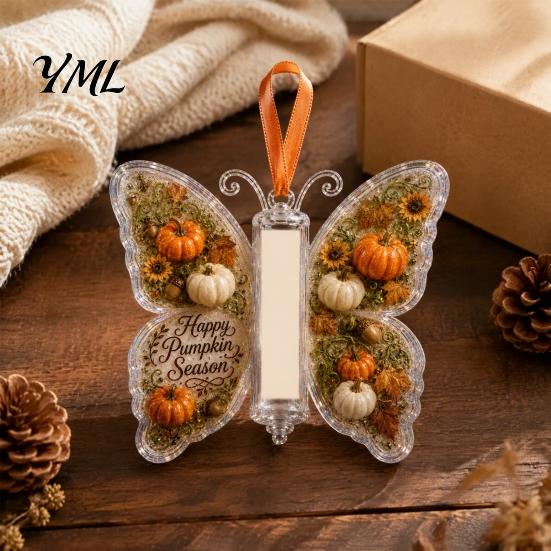 Graduation Money Gift Box Acrylic Butterfly Cash Ornament, Christmas Halloween Holder with Clear Rolled Bill Storage Container Compartment,