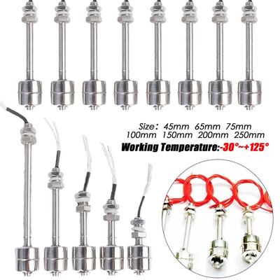 Switch 45-250mm Float Switch Tank Pool Flow Sensors Tank Liquid Water Level Sensor Stainless Steel