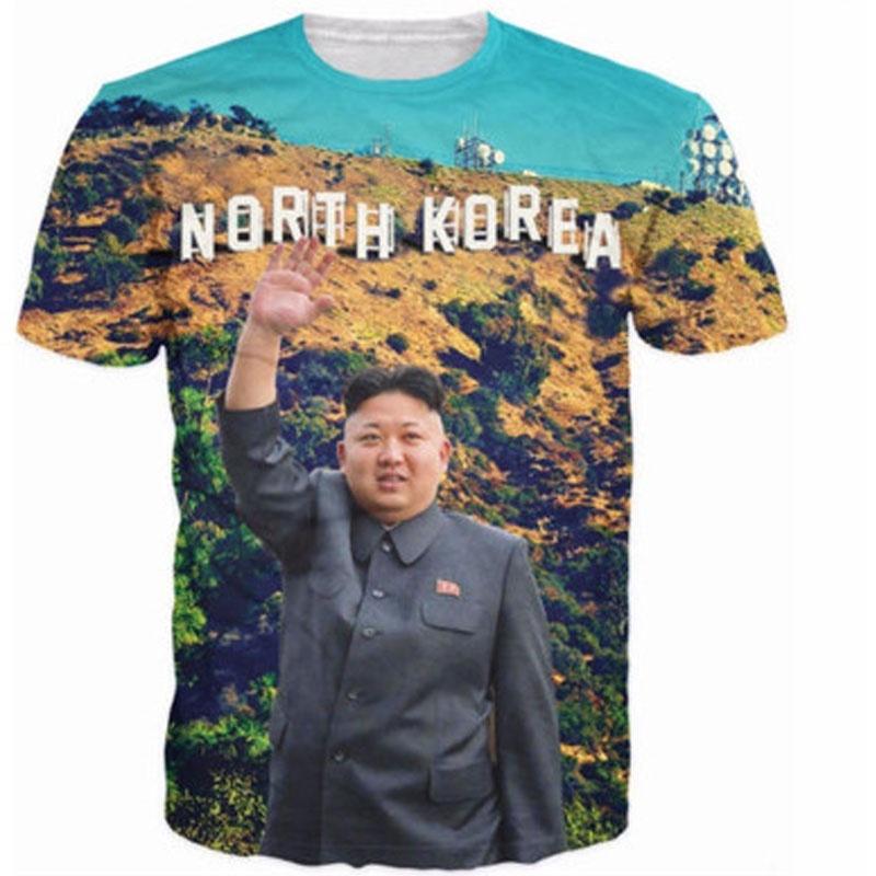 Moda Fresca Nueva Unisex Kim Jong Un Divertida Impresión 3D Casual Camiseta Top