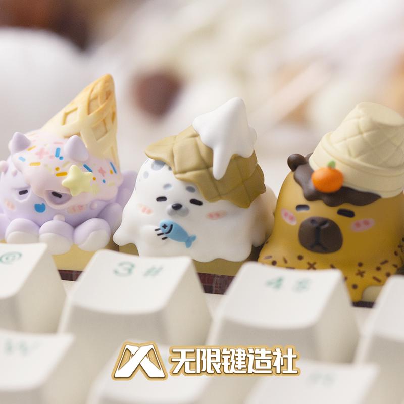 Anime Eggshell Series Keycap Original Cute Cartoon  Resin Mechanical Keyboard Keycap Esc Exquisite Decoration Gift