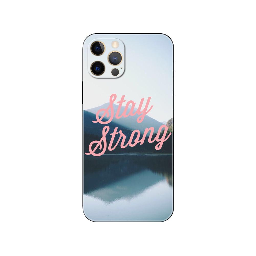 Black tpu case for iphone 5 5s se 2020 6 6s 7 8 plus x 10 XR XS 11 12 13 mini pro MAX back cover inspirational  Motivational
