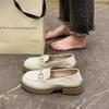 British style small leather shoes for women in the spring and autumn of 2025, new models with skirts, soft soles, students' leisure, and loafers
