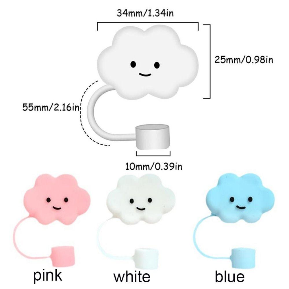 Silicone Straw Covers Cap Anti-Dust Straw Topper Caps  for Travel Hiking