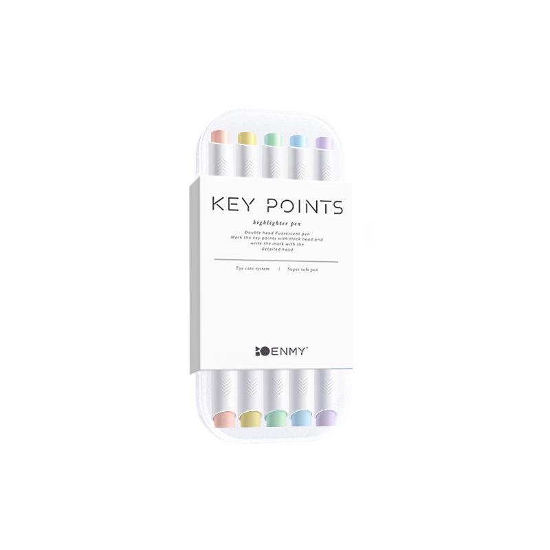 Enmi Original Double-Ended Fluorescent Highlighter Pen for Students