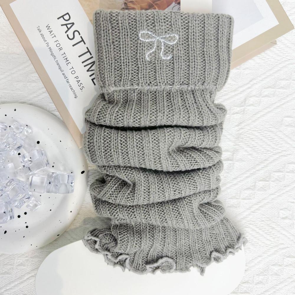 

Вязаные Длинные Носки Теплые Гетры Лолиты Модные Носки Гармошкой Девушки серый