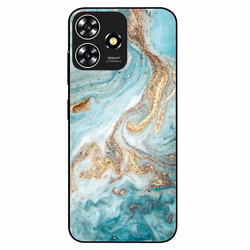 For ZTE Blade A73 4G Case 6.6'' Para Silicone Soft Cool Print Marble Phone Cover for ZTE BladeA73 A 73 4G Shockproof TPU Bags