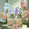 1PC Multi‑Tier Festive Cake Print 750ml Color Plastic Sports Water Bottle Leakproof Flip Straw Lid Suitable for Sports Office Home Use